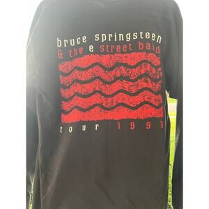 Bruce Springsteen long  Shirt Men L Made in USA 1999 Tour Black E Street Band 90